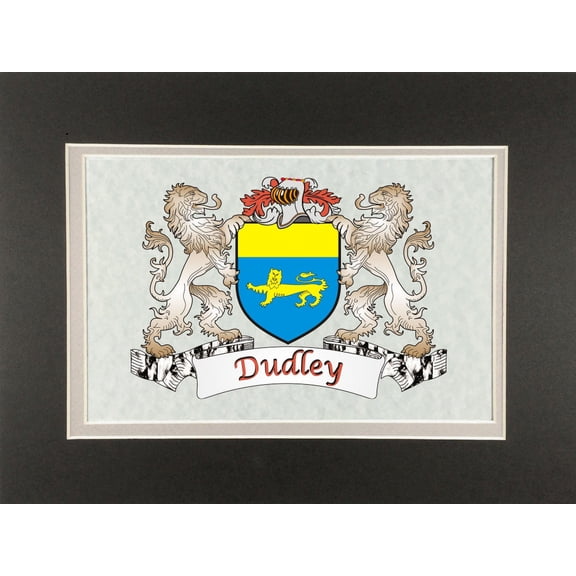 Dudley Irish Coat of Arms Print - Frameable 9" x 12"