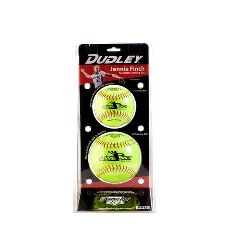 Dudley Jennie Finch Softball 11 In. Pitching Training Set - 14 In. and 11 In. Training Balls - Ages 10 and Under