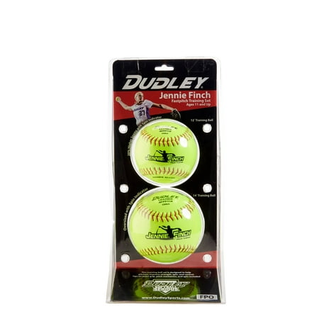 Dudley Jennie Finch Softball 12 In. Pitching Training Set - 14 In. and 12 In. Training Balls - Ages 11 and Up