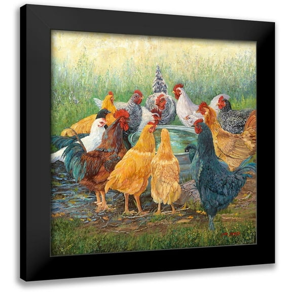 Dudley, June 12x12 Black Modern Framed Museum Art Print Titled - Happy Hour