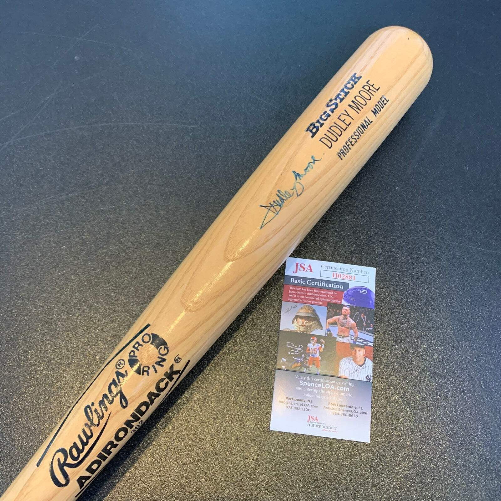 Dudley Moore Signed Personal Model Baseball Bat With JSA COA  Signed Letter