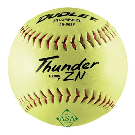 Dudley Thunder Hycon Zn 12 in. Asa Slow-Pitch Softball, Pack of 12