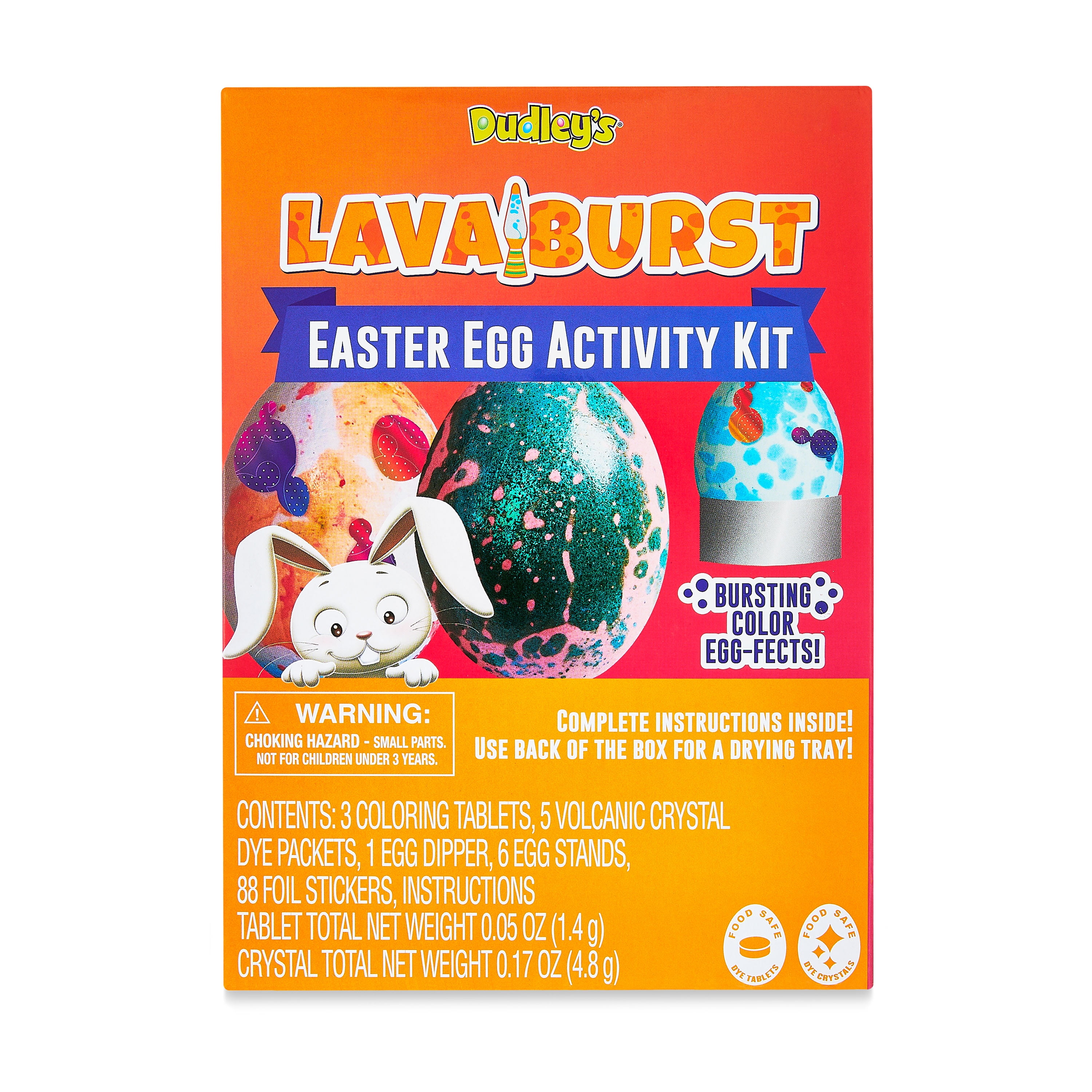 Dudley's Egg Kit Lava Burst, Egg Decorating Kit, Plastic, Paper
