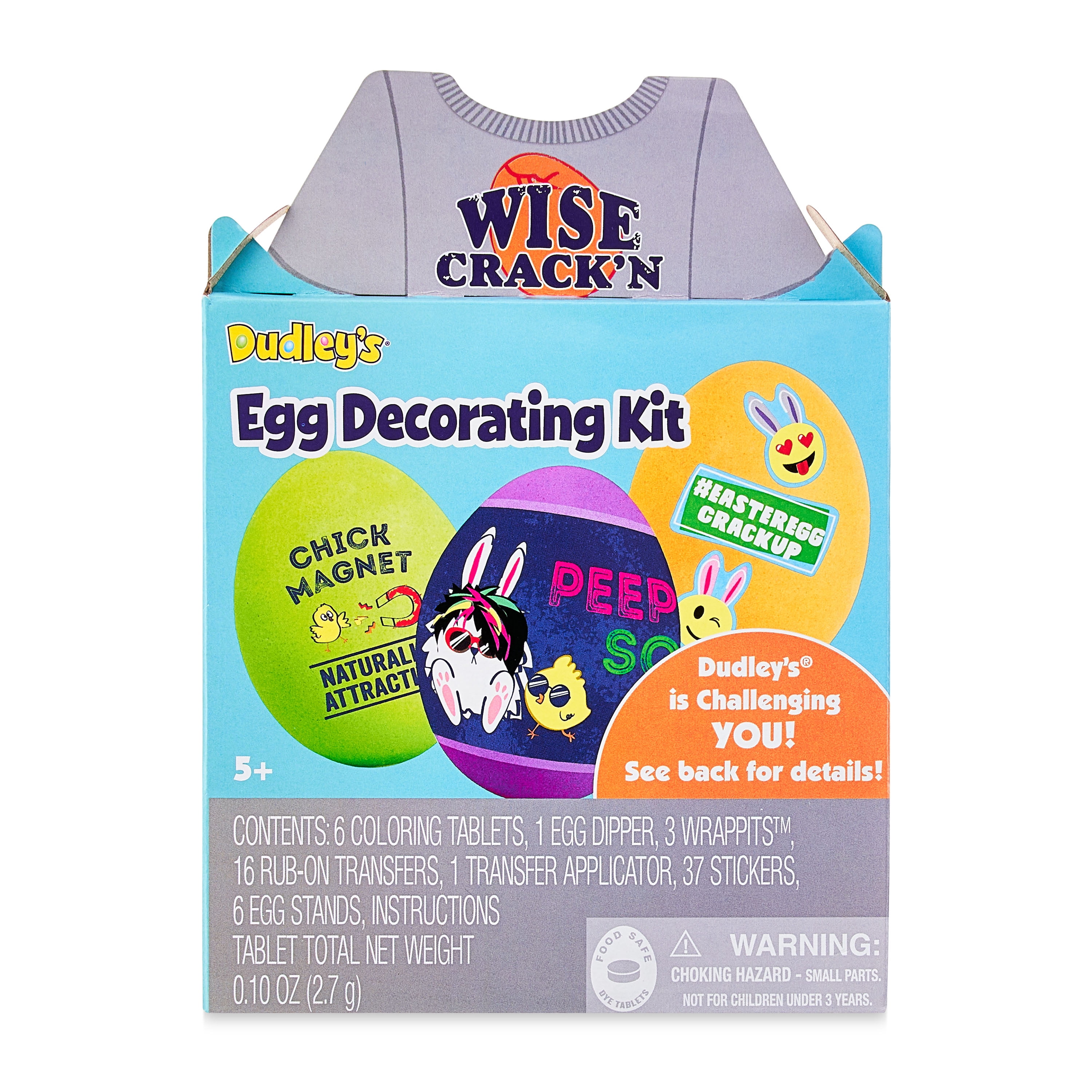 Dudley's Egg Wise Crack'N Graphics Egg Decorating Kit, Easter, Stickers