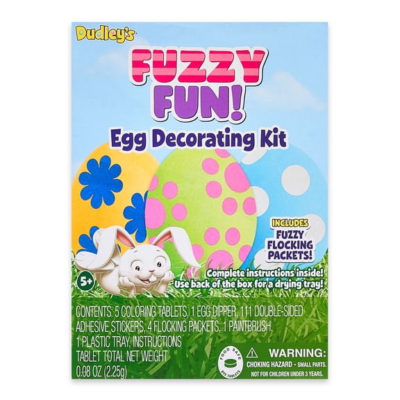 Dudley's Fuzzy Fun Egg Decorating Kit, Easter, Stickers