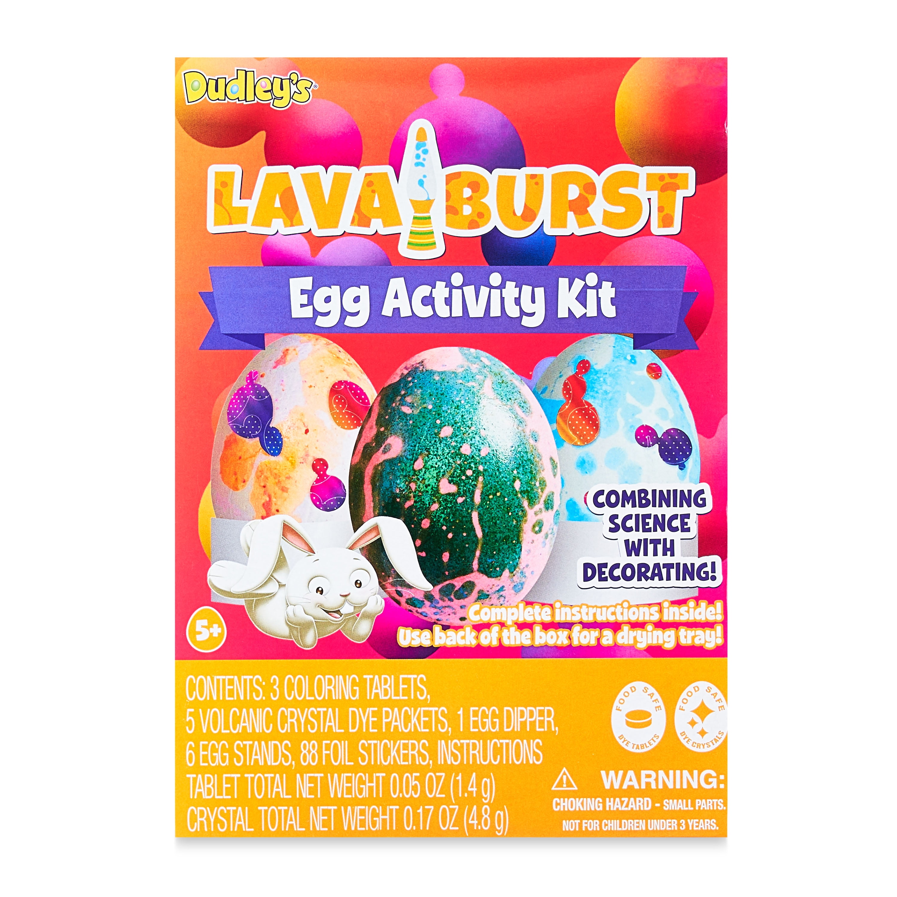 Dudley's, Lava Burst Egg Decorating Kit, Dye, Easter, Stickers