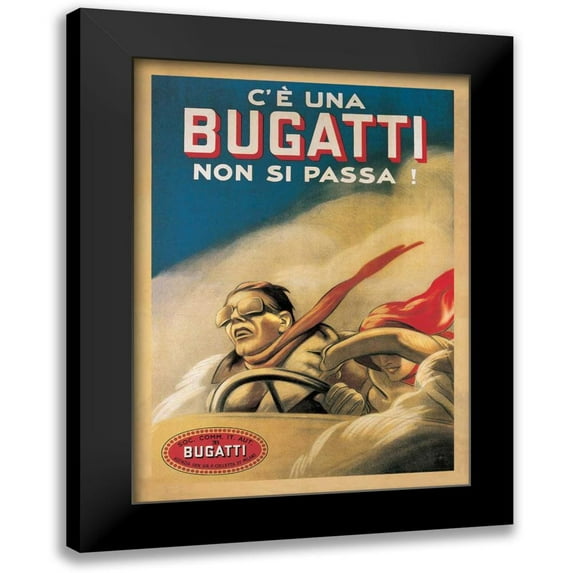 Dudovich, Marcello 14x18 Black Modern Framed Museum Art Print Titled - Bugatti-1922
