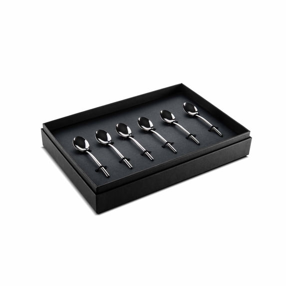 ESPRESSO SPOON SET 6 PCS DUE ORO NERO