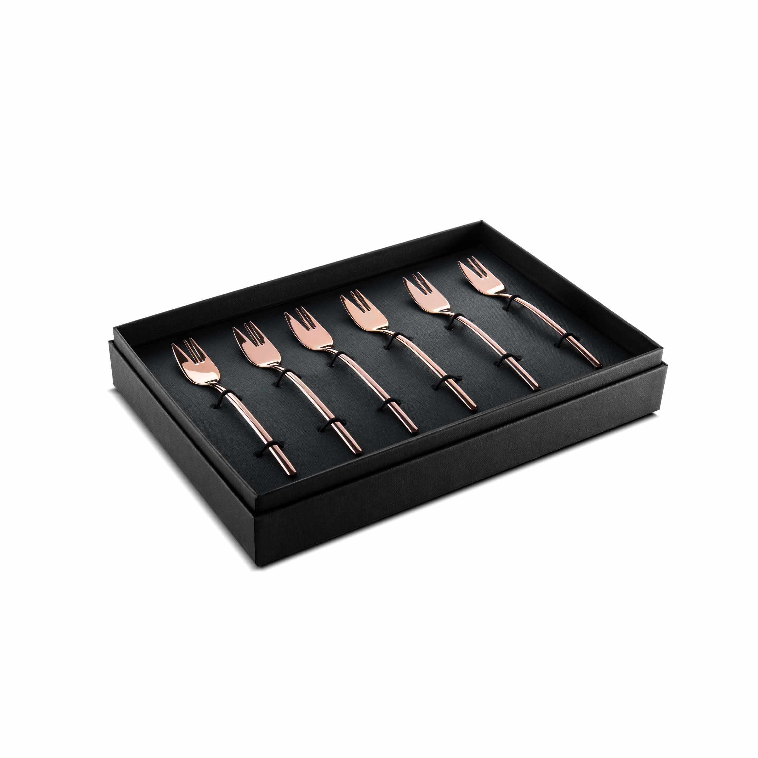 Elegant 6-Piece Stainless Steel Cake Fork Set