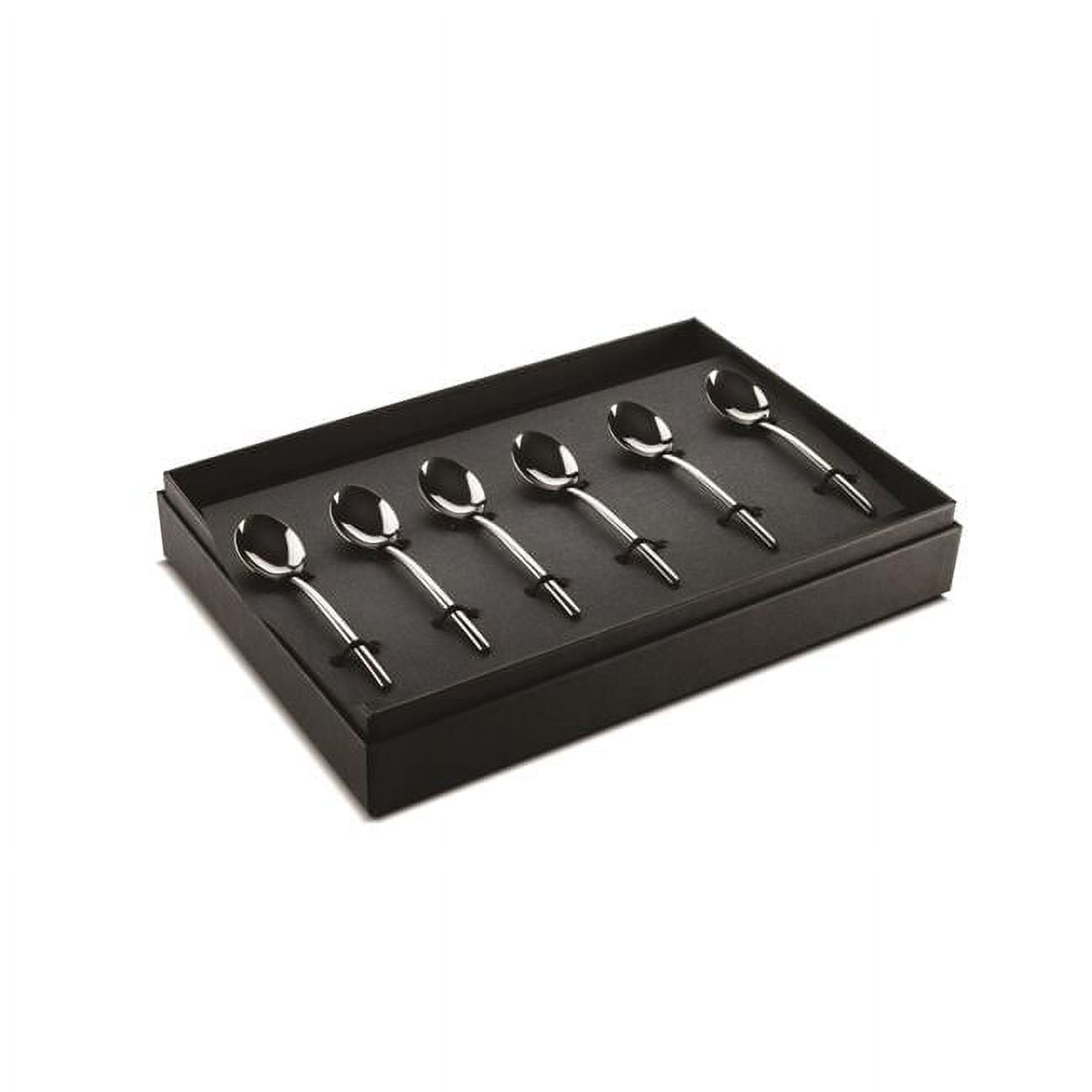 Black Gold Titanium Coated Stainless Steel Espresso Spoon Set, 6 Pieces
