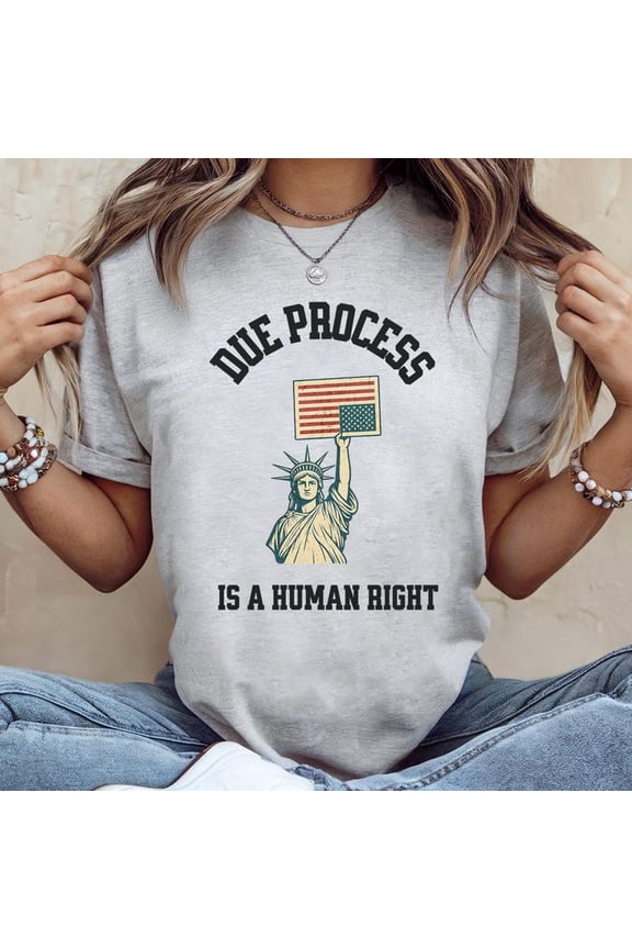 Due Process Is A Human Right Shirt, Due Process, Human Rights, Men's And Women's Graphic Tee 100% Cotton by TBun, Full Sizes S-5XL