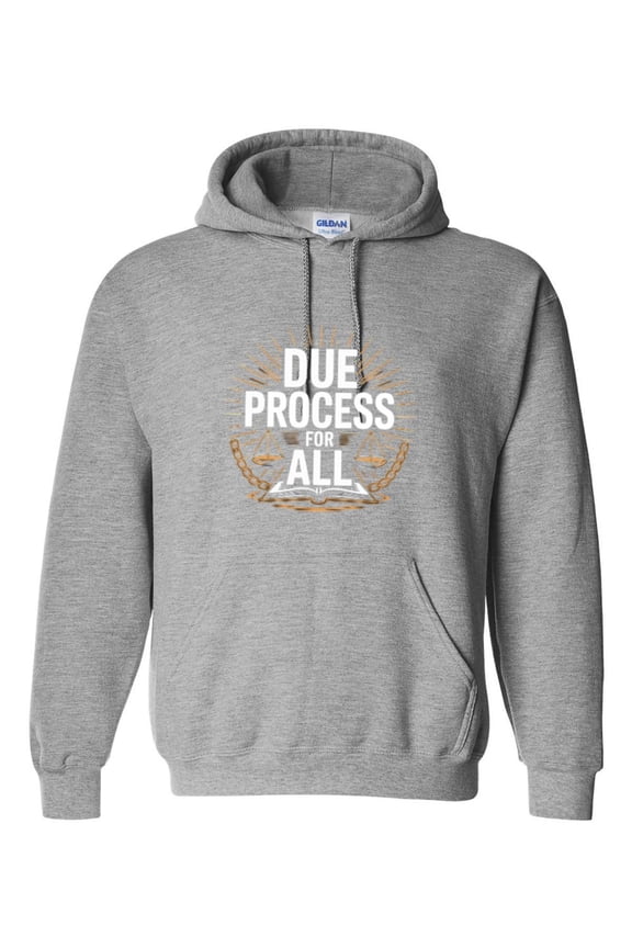 Due Process Justice Law Legal Rights Equality Fair Top Graphic Pullover Hoodie, up to size 5XL