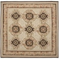 thumbnail image 1 of Due Process Stable Trading Aubusson Gueret Pink & Brown Square Area Rug, 10 x 10 ft., 1 of 1