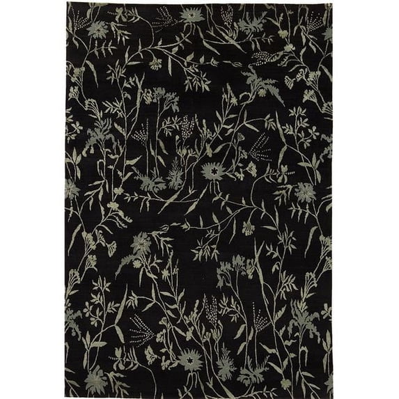 Due Process Stable Trading Empress Spring Black & Grey Area Rug, 6 x 9 ft.