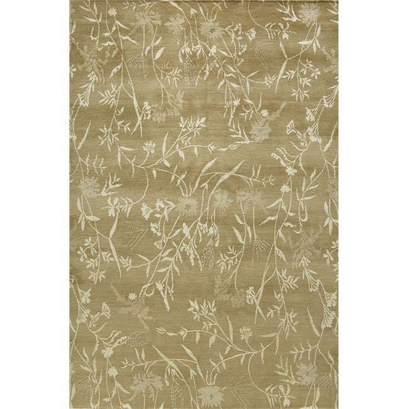 Due Process Stable Trading Empress Spring Straw & Mocha Area Rug, 4 x 6 ft.