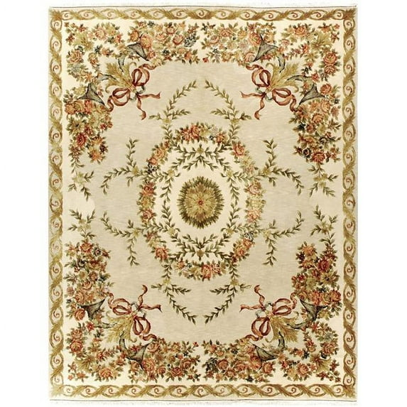 Due Process Stable Trading European Plantation Grey & Ivory Area Rug, 8 x 10 ft.