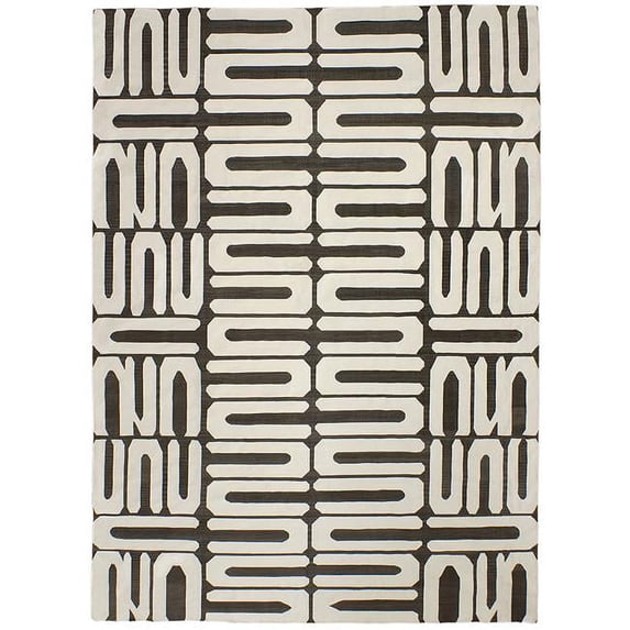 Due Process Stable Trading Flatweave Arabarb Espresso Area Rug, 8 x 10 ft.