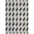 thumbnail image 1 of Due Process Stable Trading Flatweave Herringbone Black & Coffee Area Rug, 4 x 6 ft., 1 of 1