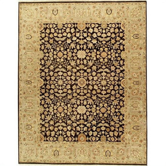Due Process Stable Trading Jagapatti Meshed Black & Sage Area Rug, 9 x 12 ft.