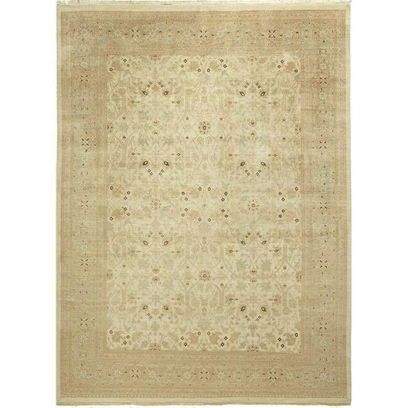 Due Process Stable Trading Kandahar Tabriz Ivory & Sand Area Rug, 8 x 10 ft.