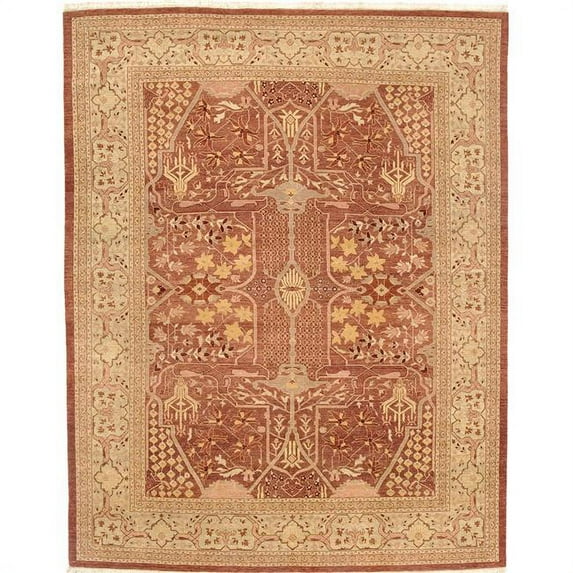 Due Process Stable Trading Kandahar Ziegler Rose & Ivory Area Rug, 9 x 12 ft.
