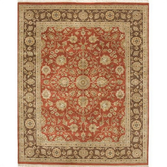 Due Process Stable Trading Kendra Lilihan Brick & Brown Area Rug, 6 x 9 ft.