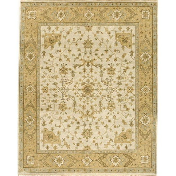 Due Process Stable Trading Mirzapur Herati Ivory & Gold Area Rug, 11 x 19 ft.