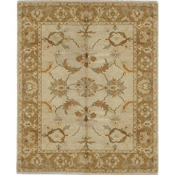 Due Process Stable Trading Super Shine Agra Ivory & Camel Area Rug, 12 x 15 ft.