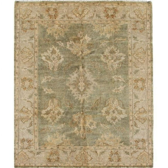 Due Process Stable Trading Super Shine Mahal Green & Beige Area Rug, 3 x 5 ft.
