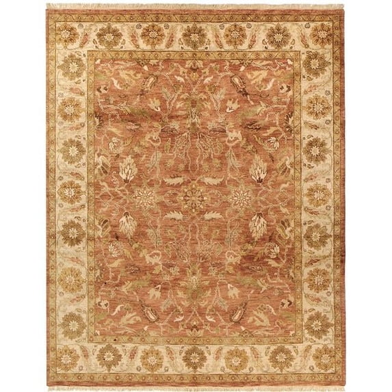 Due Process Stable Trading Thana Oushak Brick & Cream Area Rug, 2.6 x 22 ft.