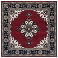 thumbnail image 1 of Due Process Stable Trading Tufted Kashan Open Field Red & Navy Square Area Rug, 6 x 6 ft., 1 of 1