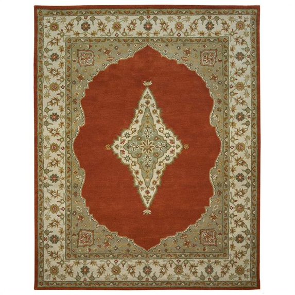 Due Process Stable Trading Tufted Mohtesham Open Field Rust & Ivory Area Rug, 2.6 x 4 ft.