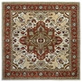 thumbnail image 1 of Due Process Stable Trading Tufted Serapi Covered Field Ivory & Brick Square Area Rug, 8 x 8 ft., 1 of 1