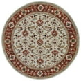 thumbnail image 1 of Due Process Stable Trading Tufted Shield Ivory & Brick Round Area Rug, 6 x 6 ft., 1 of 1