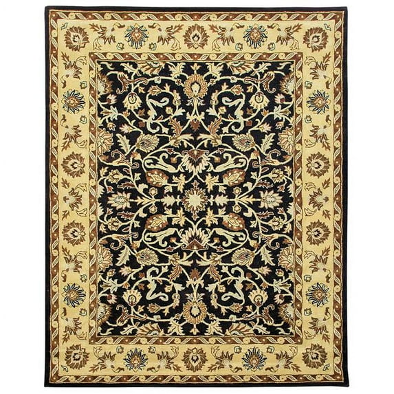 Due Process Stable Trading Tufted Tehran Black & Beige Area Rug, 2.6 x 6 ft.