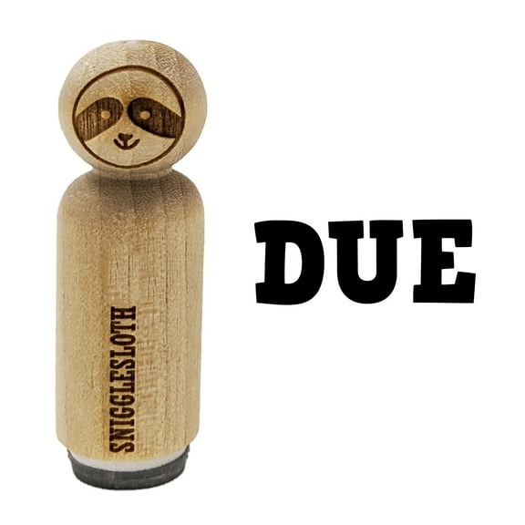 Due Text Rubber Stamp for Scrapbooking Crafting Stamping - Mini 1/2 Inch