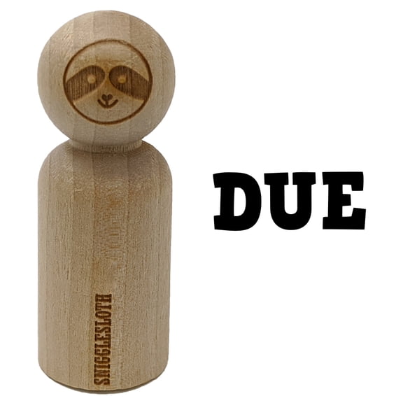 Due Text Rubber Stamp for Scrapbooking Crafting Stamping - Small 3/4 Inch