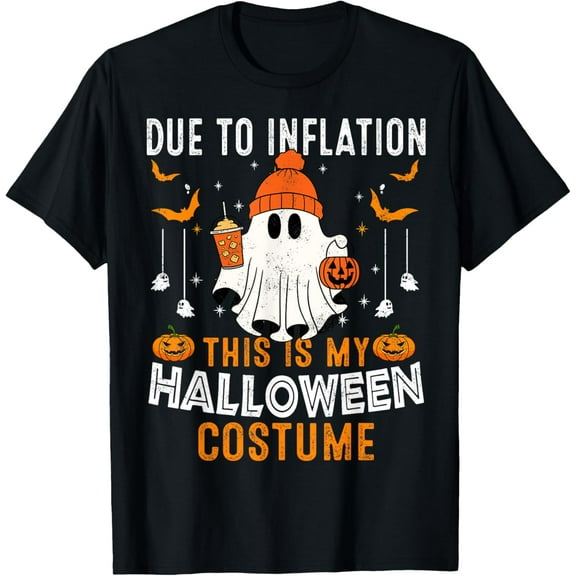 Due To Inflation This Is My Halloween Costume Funny Pumpkins T-Shirt