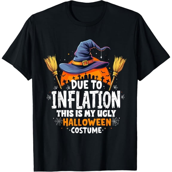 Due To Inflation This is My Ugly Halloween Costume Ghost T-Shirt