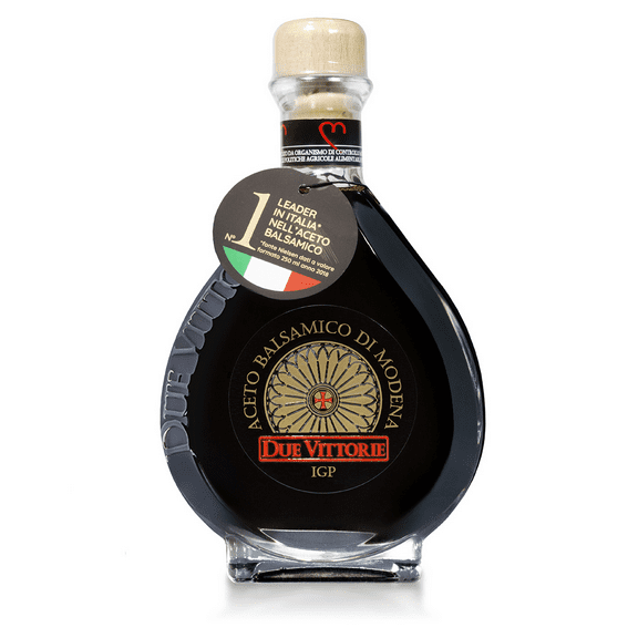 Due Vittorie Oro Gold Barrel Aged Balsamic Vinegar of Modena IGP - Special Edition, in Glass Decanter, Traditional Aged Balsamic Vinegar from Italy - 8.45 fl oz (250 ml)