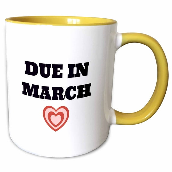 Due in March 11oz Two-Tone Yellow Mug mug-212192-8