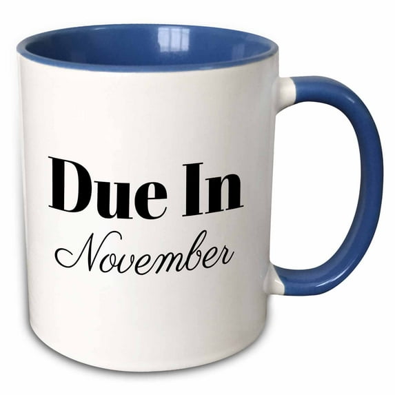 Due in November 15oz Two-Tone Blue Mug mug-261230-11