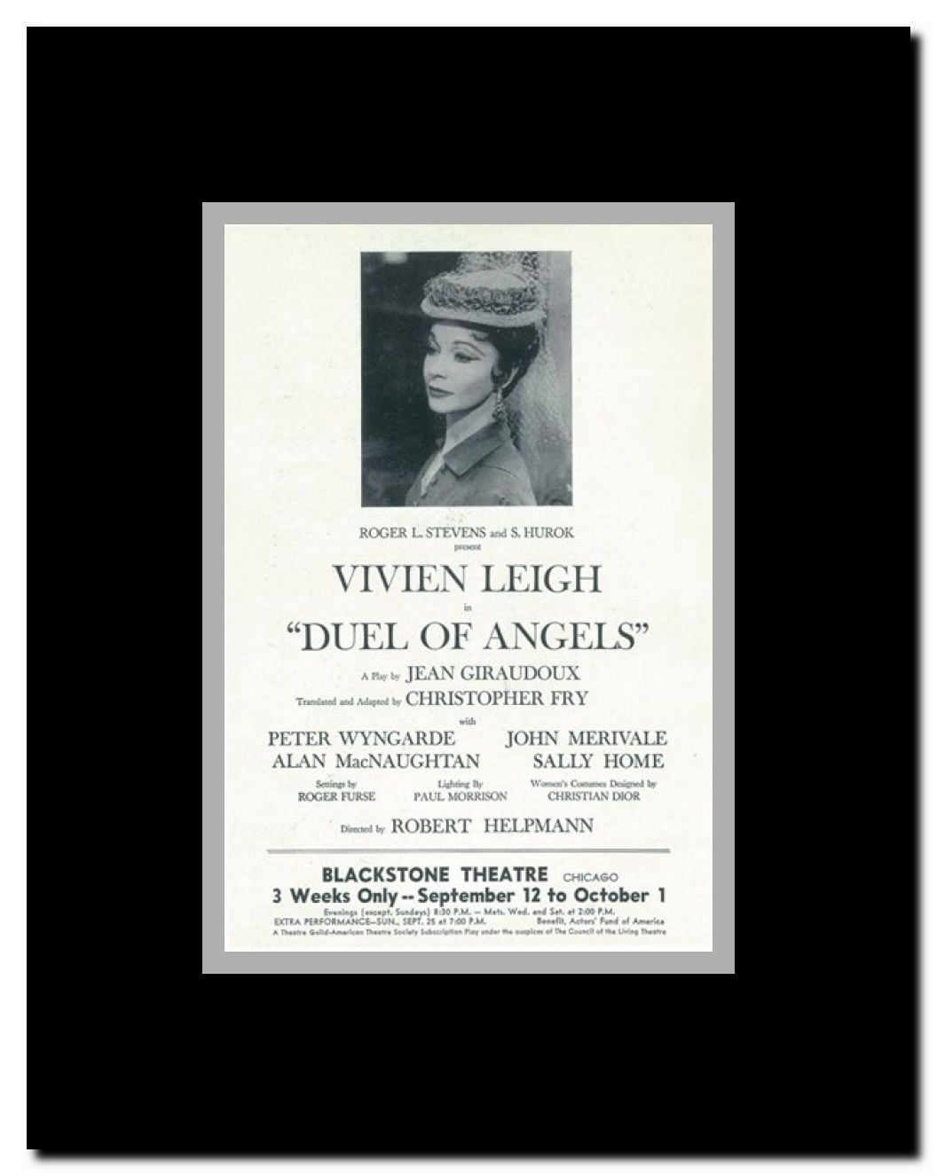 Duel of Angels (Broadway) Framed Movie Poster