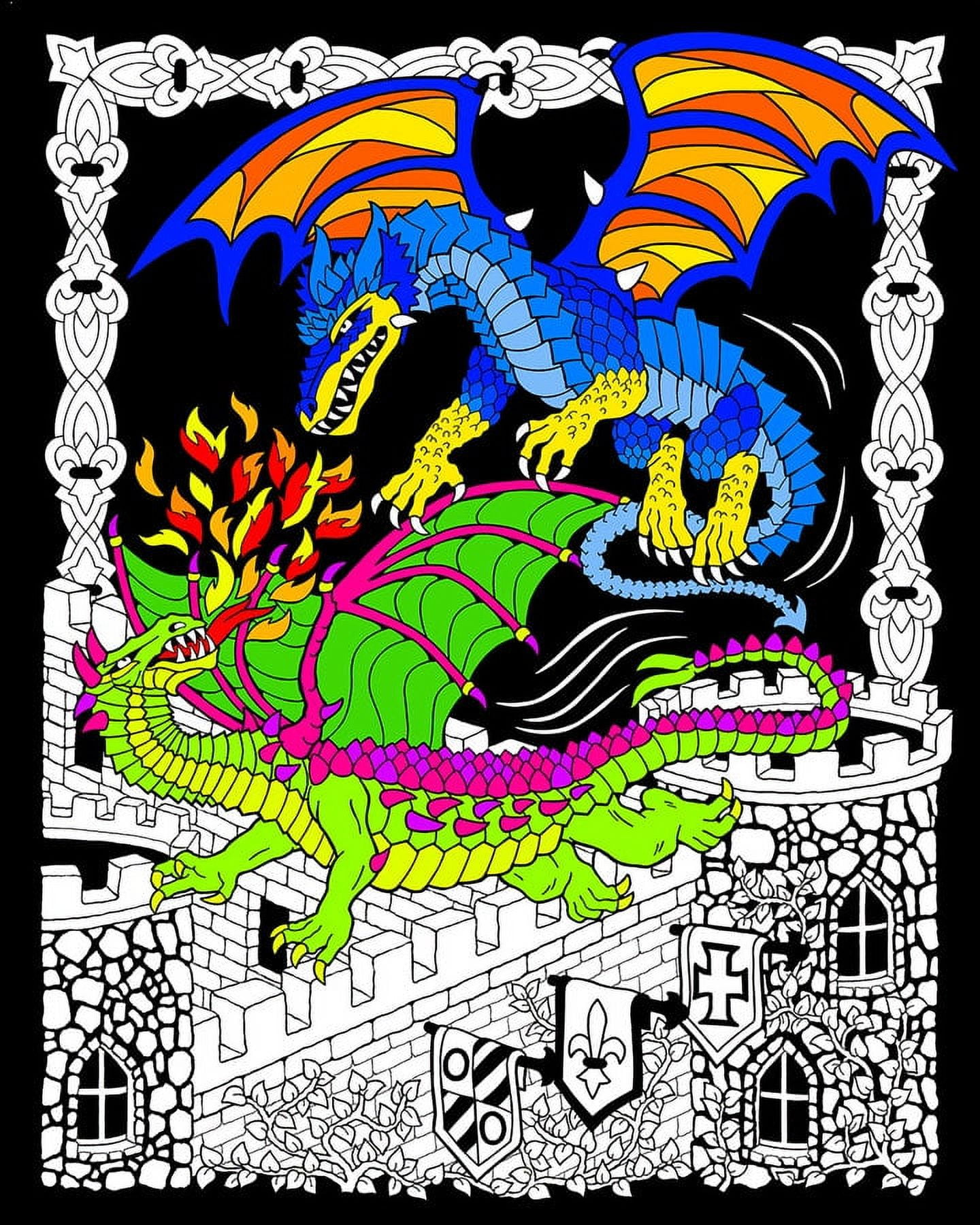 Dinosaur - Large 16x20 Inch Fuzzy Velvet Coloring Poster for sale online