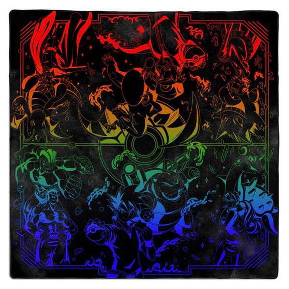 Dueling Guard 2-Player Rivals Stitched Edge Playmat (Glow)