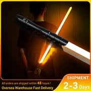 Dueling Light Sword|Metal Hilt|Loud Sound LED Light Swords with 4 Vivild Sound Fonts,Blaster,FOC Metal Hilt for Adults Heavy-Duty, USB-DC Recharge38.2inch-Orange