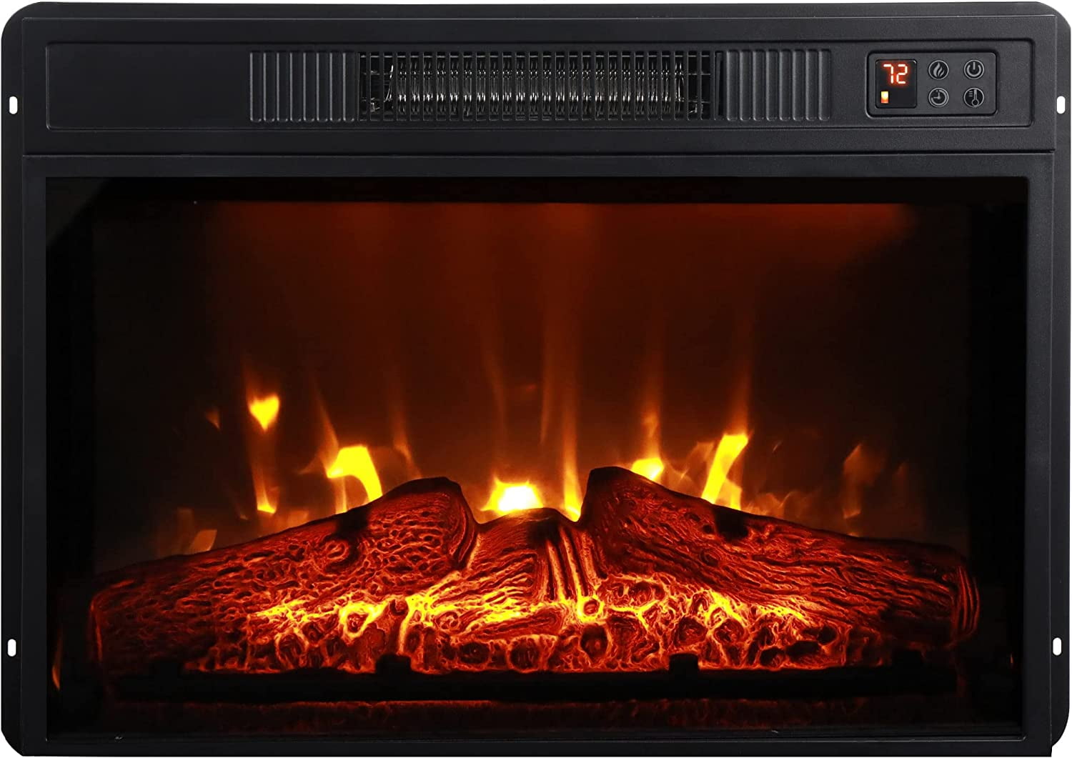 Duerer 23" Embedded Electric Fireplace Inserts Recessed 1400W Wall Mounted Fireplace Heater