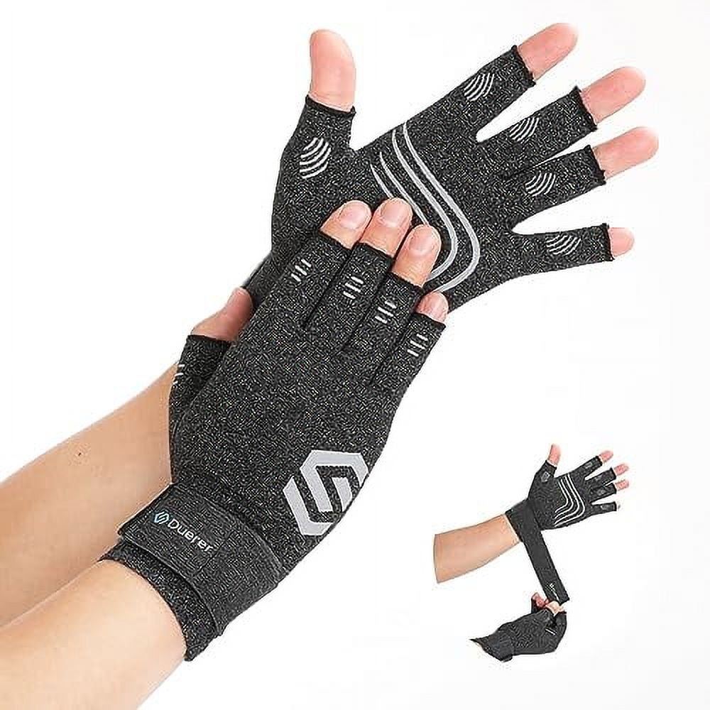 Duerer Arthritis Compression Gloves with Straps, Women Men for RSI