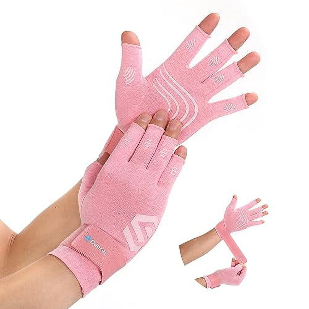 Duerer Arthritis Compression Gloves with Straps, Women Men for RSI