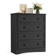Duerer Modern Tall Wooden Dresser, Versatile Chest for Adults with 4 Drawers, Black - Walmart.com